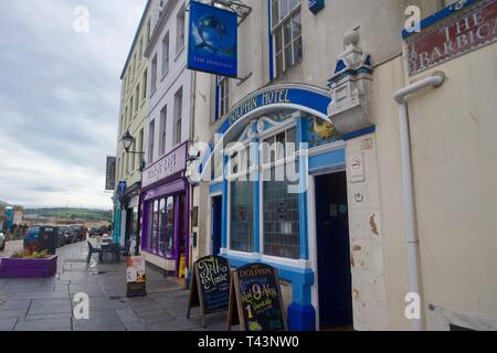 Il Dolphin Hotel, Barbican, Plymouth Devon, Inghilterra. Foto Stock