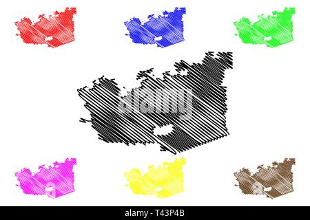 Chula Vista Città (Stati Uniti città, Stati Uniti d'America, usa city) mappa illustrazione vettoriale, scribble schizzo città di Chula Vista mappa Illustrazione Vettoriale