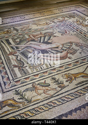 I mosaici romani - nascita di Afrodite (Venere) mosaico. Poseidon Villa Antica Zeugama, 2° - 3° secolo D.C. . Zeugma Museo del Mosaico, Gaziantep, Turchia. Foto Stock