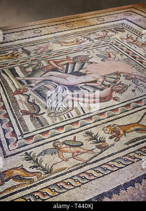 I mosaici romani - nascita di Afrodite (Venere) mosaico. Poseidon Villa Antica Zeugama, 2° - 3° secolo D.C. . Zeugma Museo del Mosaico, Gaziantep, Turchia. Foto Stock