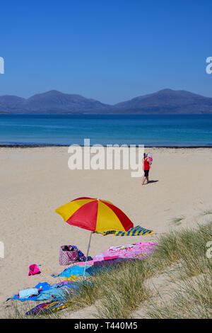 Traigh Horgabost Beach, Isle of Harris, Ebridi Esterne, Na h-Eileanan Siar, Scotland, Regno Unito Foto Stock