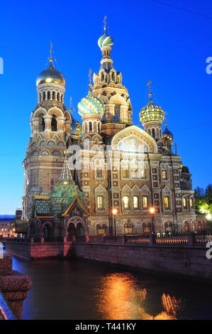 La Chiesa del Salvatore sul Sangue versato, San Pietroburgo, Russia Foto Stock