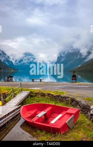 La bellissima natura della Norvegia paesaggio naturale. Foto Stock
