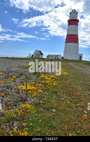 Faro di Orfortness su Orford Ness, Suffolk, Regno Unito Foto Stock