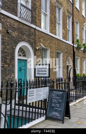 Museo di Charles Dickens in Doughty Street, Holborn, Londra. Foto Stock