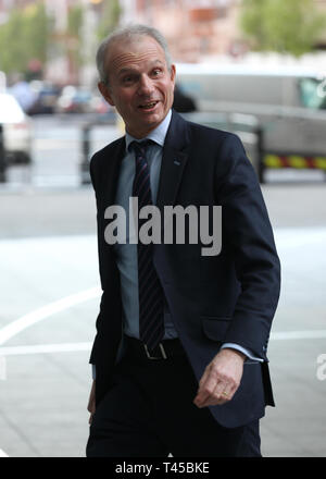 Londra, Regno Unito. Xiv Apr, 2019. David Lidington arriva alla BBC studios Credito: WFPA/Alamy Live News Foto Stock