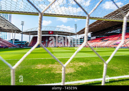 Utrecht, Paesi Bassi. Xiv Apr, 2019. Nieuw Galgenwaard, stagione 2018 / 2019, Eredivisie, vista interna dello stadio prima della partita FC Utrecht - Vitesse Credito: Pro scatti/Alamy Live News Foto Stock