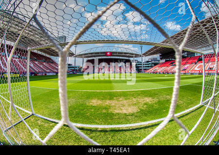 Utrecht, Paesi Bassi. Xiv Apr, 2019. Nieuw Galgenwaard, stagione 2018 / 2019, Eredivisie, vista interna dello stadio prima della partita FC Utrecht - Vitesse Credito: Pro scatti/Alamy Live News Foto Stock