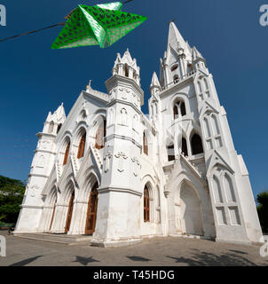 Vista sulla piazza di San Tommaso nella cattedrale di Chennai, India. Foto Stock