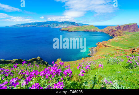 Ponta do Castelo a Ponta de Sao Lourenco, Isole Madeira, Portogallo Foto Stock