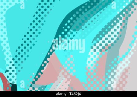 Abstract background moderno. Creative forme colorate e forme. Disegno geometrico. Il ciano e il rosa luminoso texture grafiche. Foto Stock