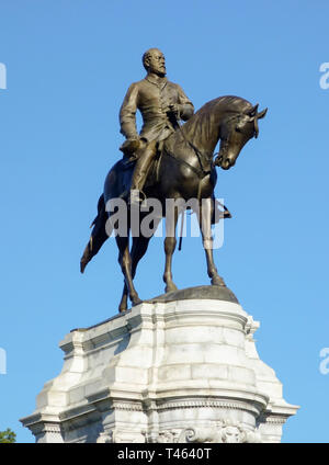 Statua di Robert E. Lee in Richmond, Virginia, USA, 2017. Foto Stock