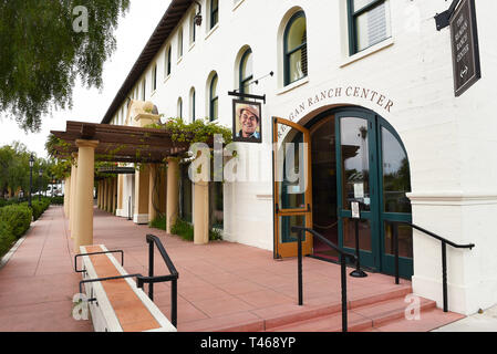 SANTA BARBARA, California - 11 Aprile 2019: il ranch di Reagan Centre nel cuore del centro cittadino di Santa Barbara, case studente conferenze, anche Foto Stock