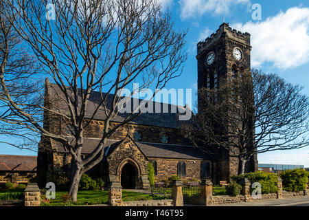 St Marks chiesa di Inghilterra Marske dal mare Cleveland North Yorkshire England Regno Unito in primavera Foto Stock