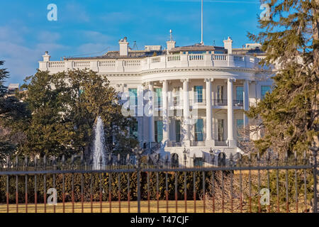 Casa bianca ingresso in DC di Washington STATI UNITI D'AMERICA Foto Stock