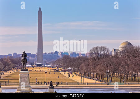 Il Monumento a Washington obelisco Stati Uniti d'America Foto Stock