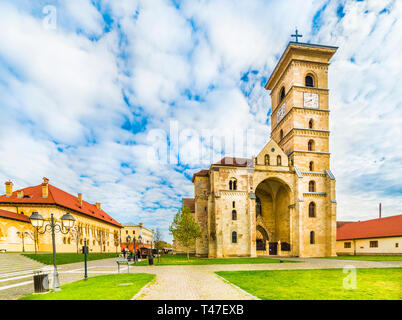 St Michael's Cathedral di Alba Iulia fortezza, Transilvania, Romania Foto Stock