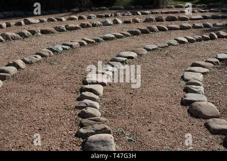 Giardino Zen di ispirazione giapponese ad Austin, Texas Foto Stock