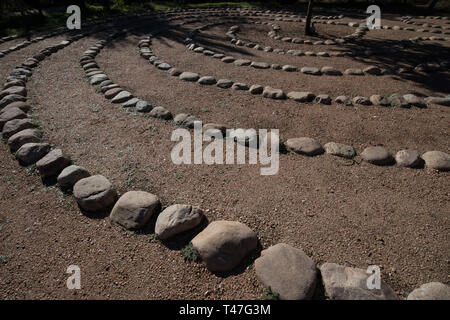 Giardino Zen di ispirazione giapponese ad Austin, Texas Foto Stock