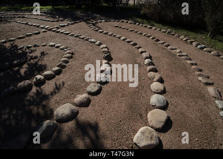 Giardino Zen di ispirazione giapponese ad Austin, Texas Foto Stock