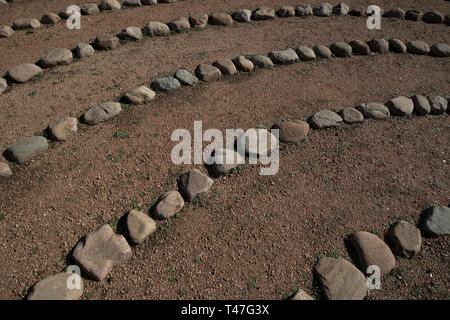 Giardino Zen di ispirazione giapponese ad Austin, Texas Foto Stock