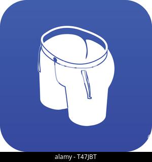 Pantaloncini classica icona vettore blu Illustrazione Vettoriale