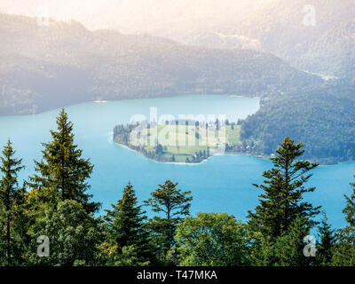 Immagine del Walchensee un lago in Baviera, Germania Foto Stock