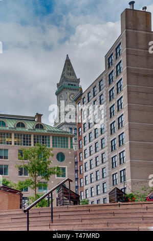 Strade di Boston City negli Stati Uniti Foto Stock