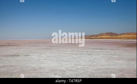 Grande Lago Salato Tuz Golu, Anatolia centrale, Turchia Foto Stock