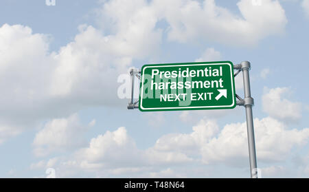 Molestie presidenziale della politica e degli Stati Uniti come politica di supervisione del congresso analizzando il presidente americano e il governo. Foto Stock