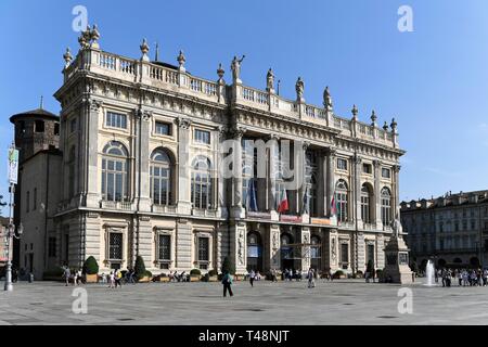 Palazzo Madama, Piazza Castello, Torino, Piemonte, Italia Foto Stock