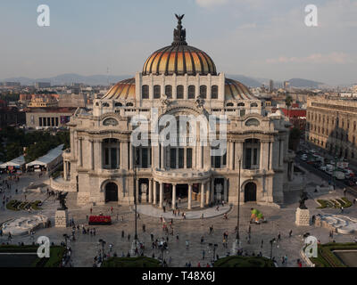 Veduta aerea del Palacio de Bellas Artes a Città del Messico Foto Stock