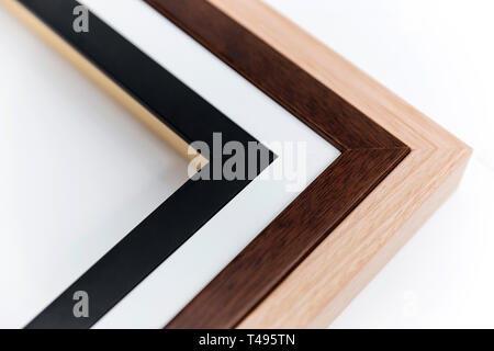 Immagine di legno opzioni telaio da selezionare. Foto Stock