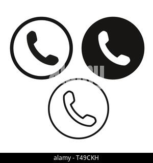 Icona del telefono impostare il vettore Illustrazione Vettoriale