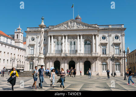 Lisbona Municipio (Câmara Municipal de Lisboa), Praça do Município, Lisbona, Portogallo, Europa Foto Stock