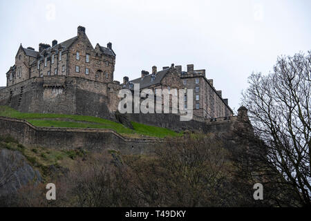 Il Castello di Edimburgo, Edimburgo, Scozia, Regno Unito, Europa Foto Stock