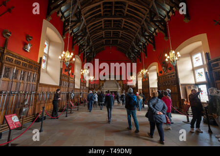 Great Hall presso il Castello di Edimburgo, Edimburgo, Scozia, Regno Unito, Europa Foto Stock