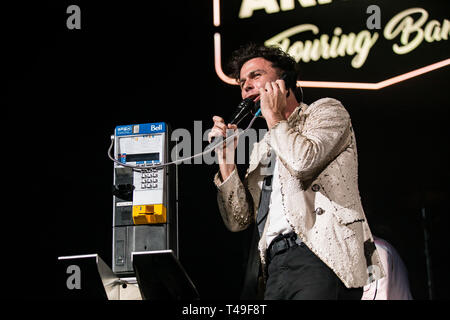 Canadian rock band Arkells effettuando al Pacific Coliseum di Vancouver, BC il 2 febbraio, 2019 Foto Stock