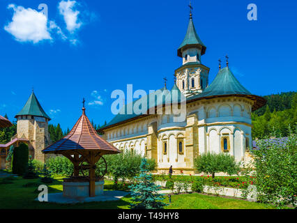 Monastero di Putna, cristiano-ortodossa, della Moldavia Bucovina, Romania Foto Stock