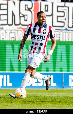 TILBURG - 14-04-2019, Koning Willem II stadion olandese Eredivisie calcio stagione 2018 / 2019. Willem II giocatore Damil Dankerlui durante il match Willem II - PEC. Punteggio finale 2-0. Foto Stock
