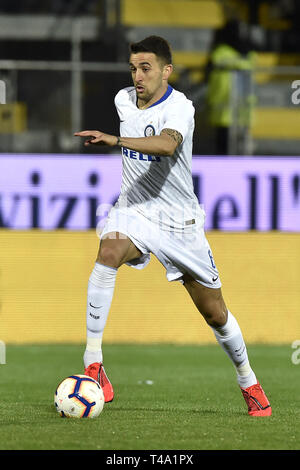 Frosinone, Italia. Xiv Apr 2019. Mat'come vecino della FC Internazionale durante la Serie A match tra Frosinone e FC Internazionale allo Stadio Benito stirpe, Frosinone, Italia il 14 aprile 2019. Foto di Giuseppe mafia. Credit: UK Sports Pics Ltd/Alamy Live News Foto Stock