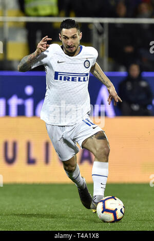 Frosinone, Italia. Xiv Apr 2019. Matteo Politano di FC Internazionale durante la Serie A match tra Frosinone e FC Internazionale allo Stadio Benito stirpe, Frosinone, Italia il 14 aprile 2019. Foto di Giuseppe mafia. Credit: UK Sports Pics Ltd/Alamy Live News Foto Stock