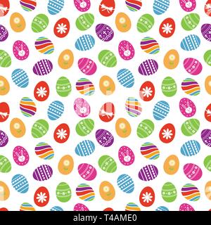Le uova di pasqua di pattern senza giunture. Vacanze di Pasqua design concept. Illustrazione Vettoriale