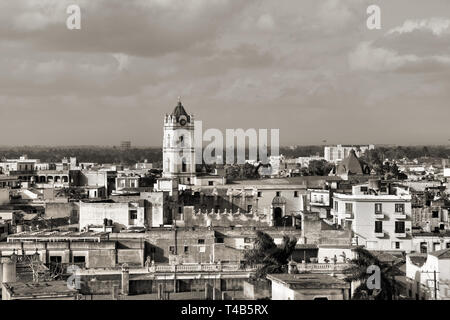 Camaguey, Cuba - città vecchia elencati sulla lista del Patrimonio Mondiale dell'UNESCO. Aerial cityscape vista. Foto Stock