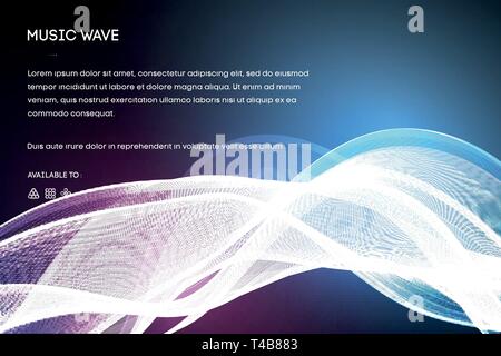 Suono di vettore d'onda . Vettore vocale musica vibrazione, canzone della forma d'onda dello spettro digitale, audio il polso e la frequenza della forma d'onda equalizzatore. EPS 10 - Il vettore Illustrazione Vettoriale
