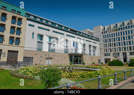 Botschaft Franzoesische, Pariser Platz, nel quartiere Mitte di Berlino, Deutschland, Französische Botschaft Foto Stock