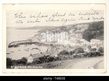 Primi del novecento cartolina di St Mawes, Falmouth, datata settembre 17 1906, Cornwall, Regno Unito Foto Stock