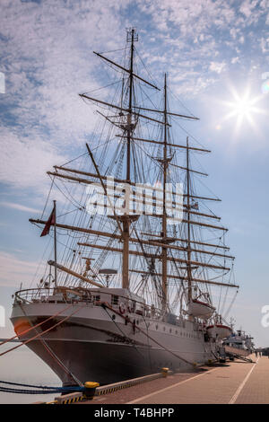 Imbarcazione storica nel porto di Gdynia, Polonia Foto Stock