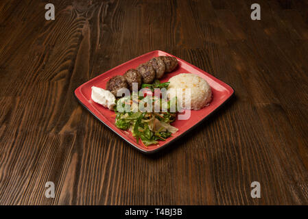 Le polpette di carne alla griglia Foto Stock