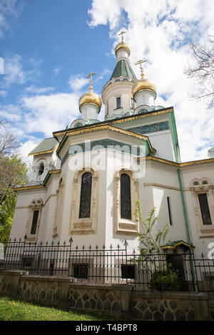 La Chiesa Russa, conosciuta come la chiesa di San Nicholas il Miracle-Maker è una chiesa ortodossa russa nel centro di Sofia, Bulgaria . Foto Stock